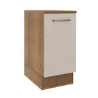Mueble de Cocina Bajo Agata 35 cm 1 Puerta Marrón/Crema