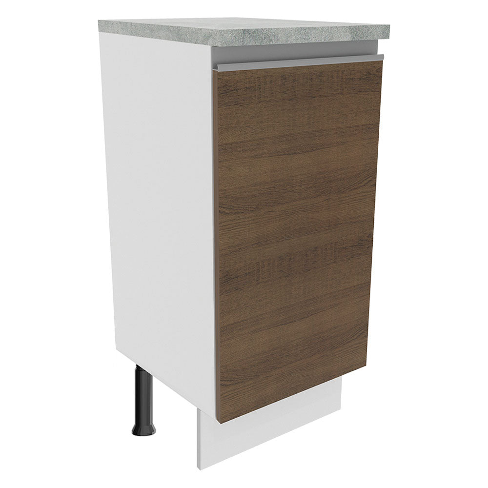 Mueble de Cocina Bajo Glamy 35 cm 1 Puerta Blanco/Marrón