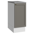Mueble de Cocina Bajo Vik 35 cm 1 Puerta Blanco/Gris