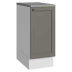 Mueble de Cocina Bajo Vik 35 cm 1 Puerta Blanco/Gris