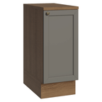 Mueble de Cocina Bajo Vik 35 cm 1 Puerta Marrón/Gris