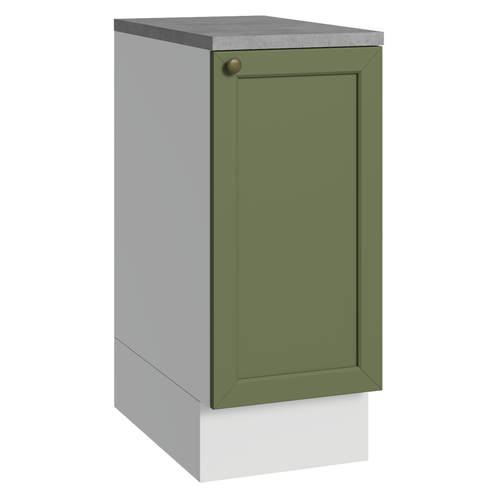 Mueble de Cocina Bajo Vik 35 cm 1 Puerta BlancoVerde