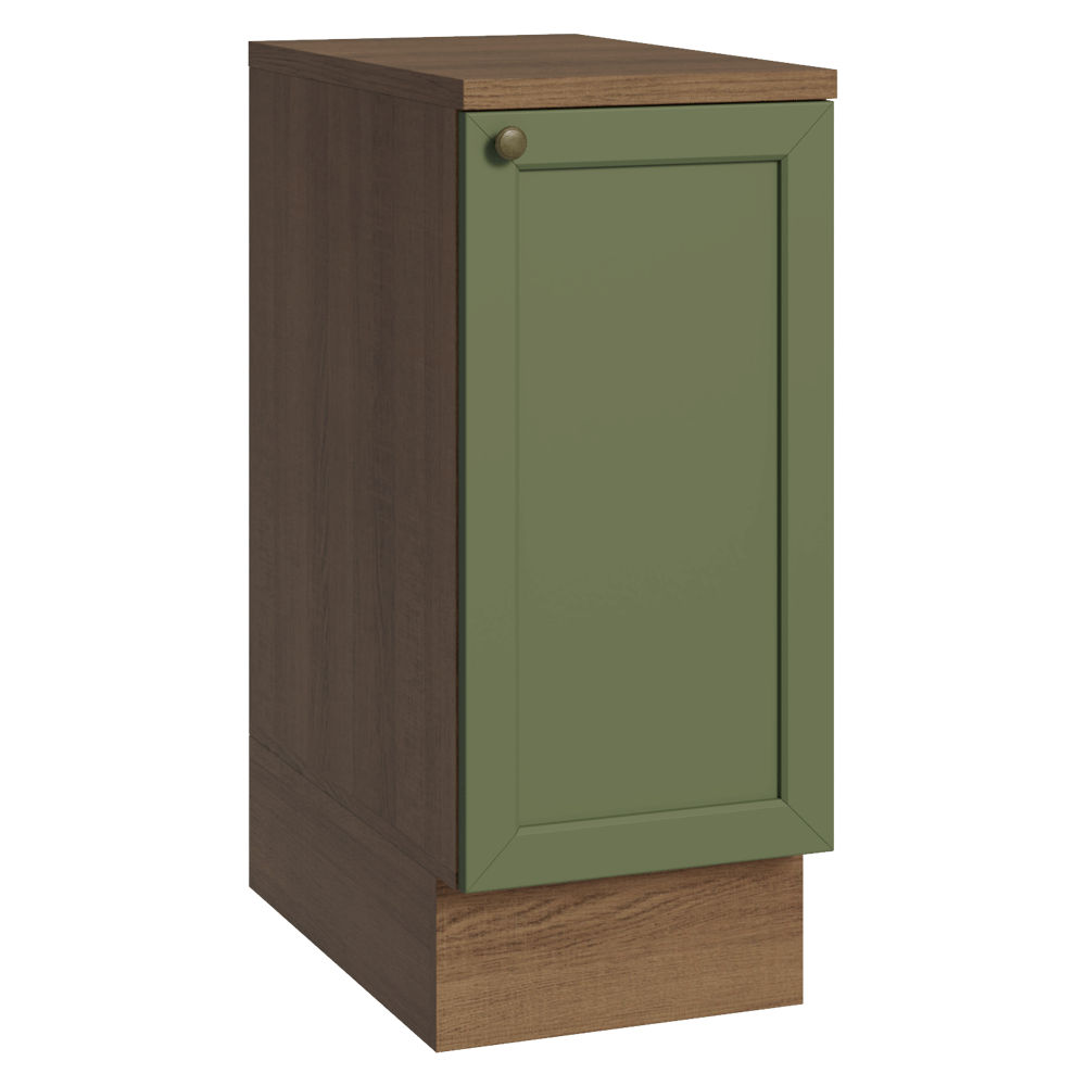 Mueble de Cocina Bajo Vik 35 cm 1 Puerta Marrón/Verde