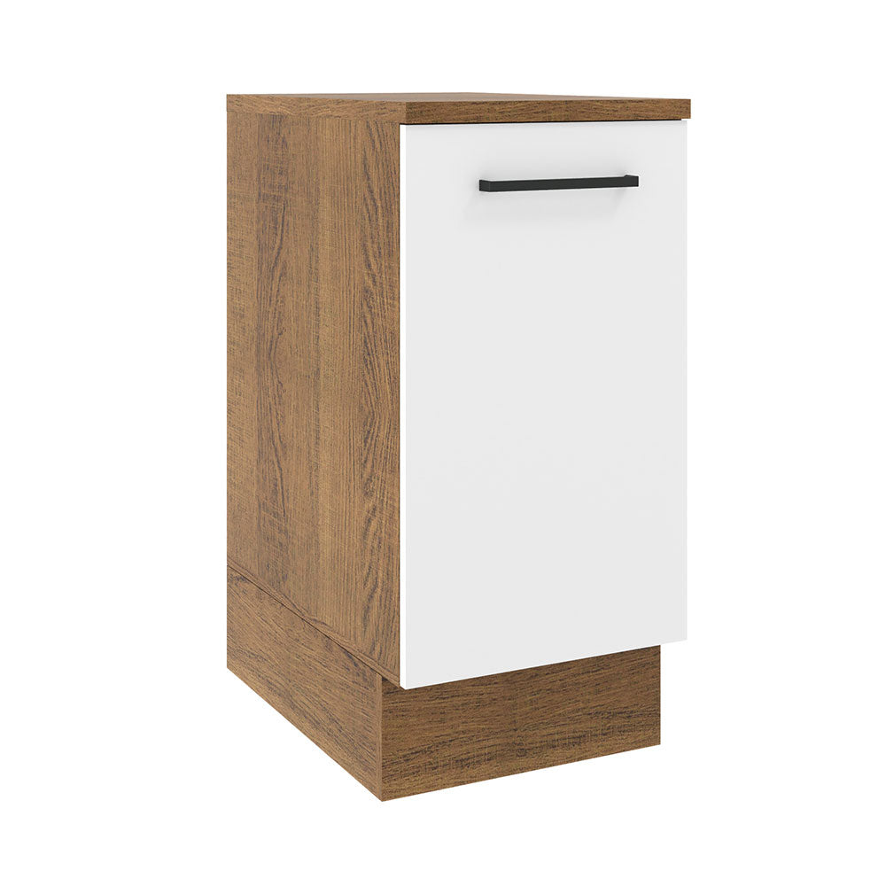 Mueble de Cocina Bajo Agata 40 cm 1 Puerta Marrón/Blanco