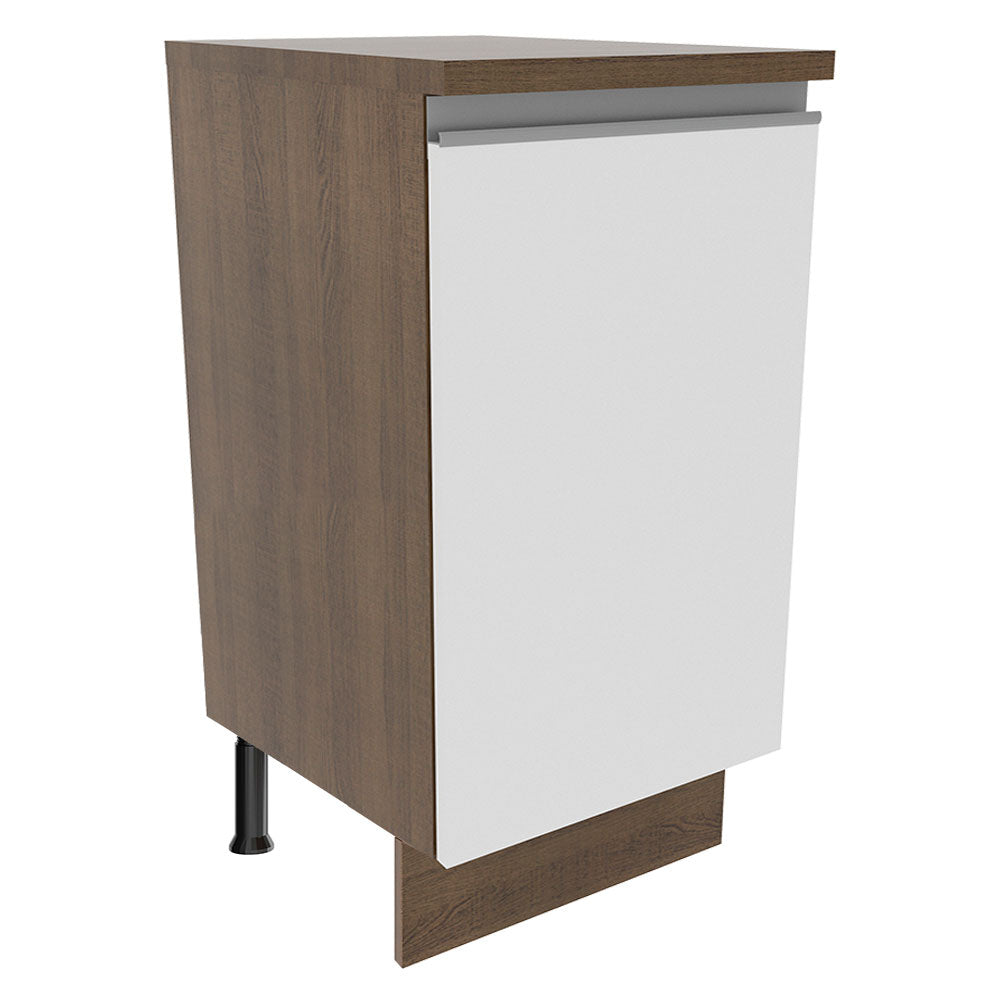 Mueble de Cocina Bajo Glamy 40 cm 1 Puerta Marrón/Blanco
