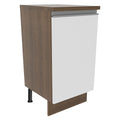 Mueble de Cocina Bajo Glamy 40 cm 1 Puerta Marrón/Blanco