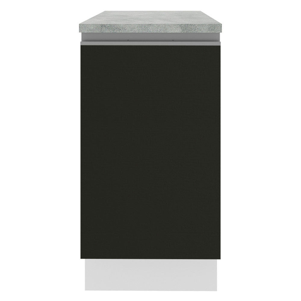 Mueble de Cocina Bajo Glamy 40 cm 1 Puerta Blanco/Negro