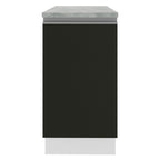 Mueble de Cocina Bajo Glamy 40 cm 1 Puerta Blanco/Negro