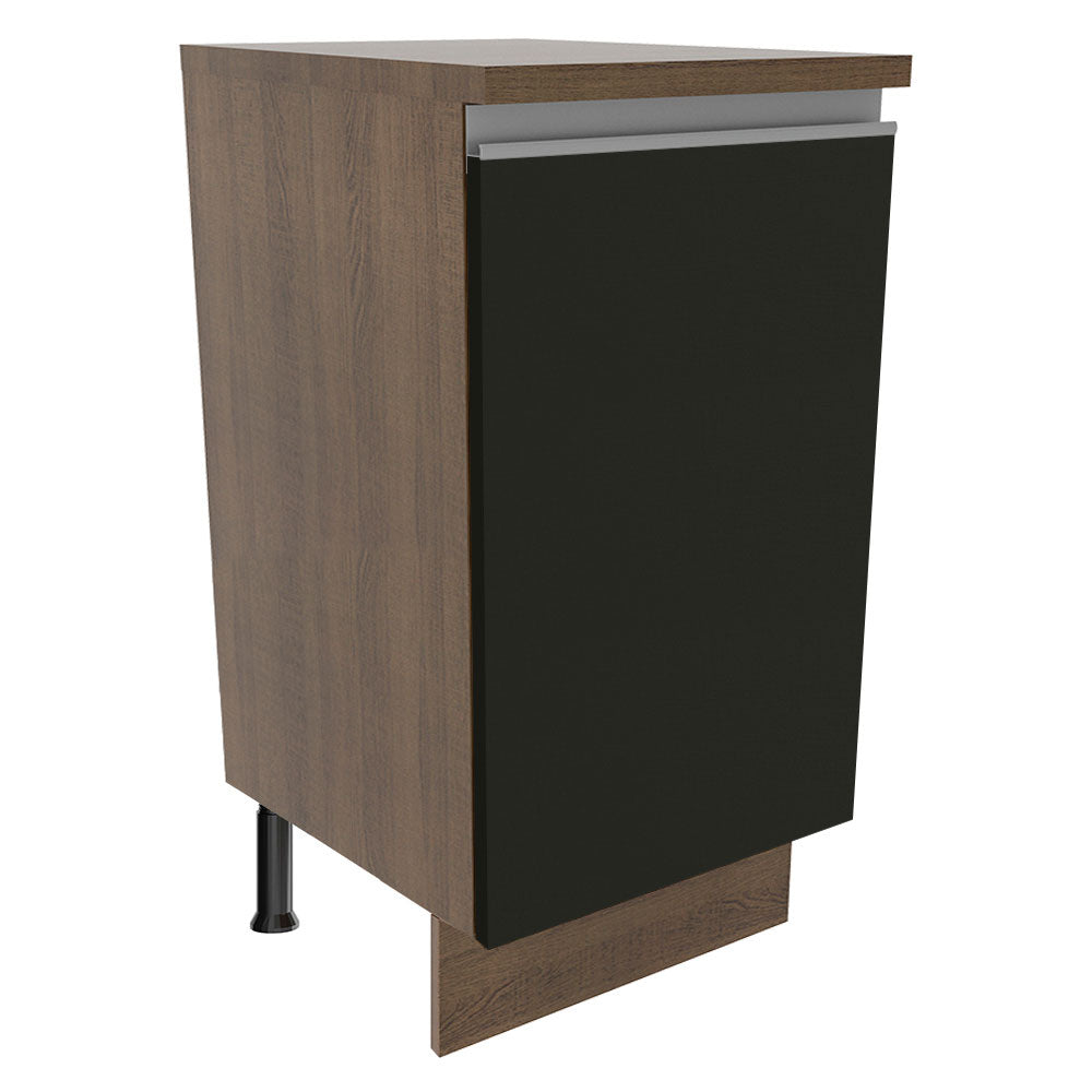 Mueble de Cocina Bajo Glamy 40 cm 1 Puerta Marrón/Negro