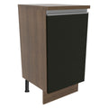 Mueble de Cocina Bajo Glamy 40 cm 1 Puerta Marrón/Negro