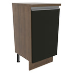Mueble de Cocina Bajo Glamy 40 cm 1 Puerta Marrón/Negro