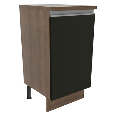 Mueble de Cocina Bajo Glamy 40 cm 1 Puerta Marrón/Negro