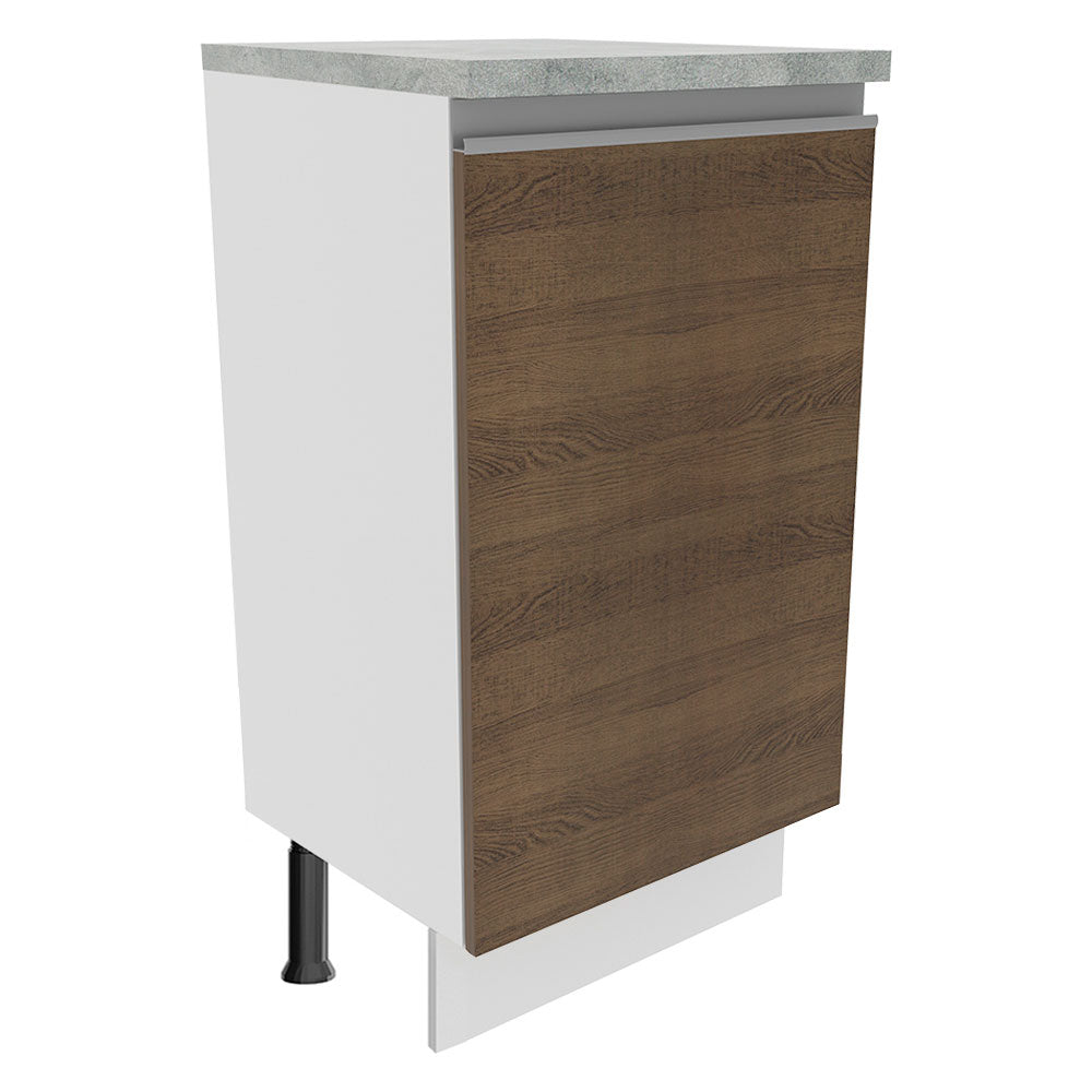 Mueble de Cocina Bajo Glamy 40 cm 1 Puerta Blanco/Marrón