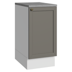 Mueble de Cocina Bajo Vik 40 cm 1 Puerta Blanco/Gris
