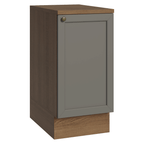Mueble de Cocina Bajo Vik 40 cm 1 Puerta Marrón/Gris