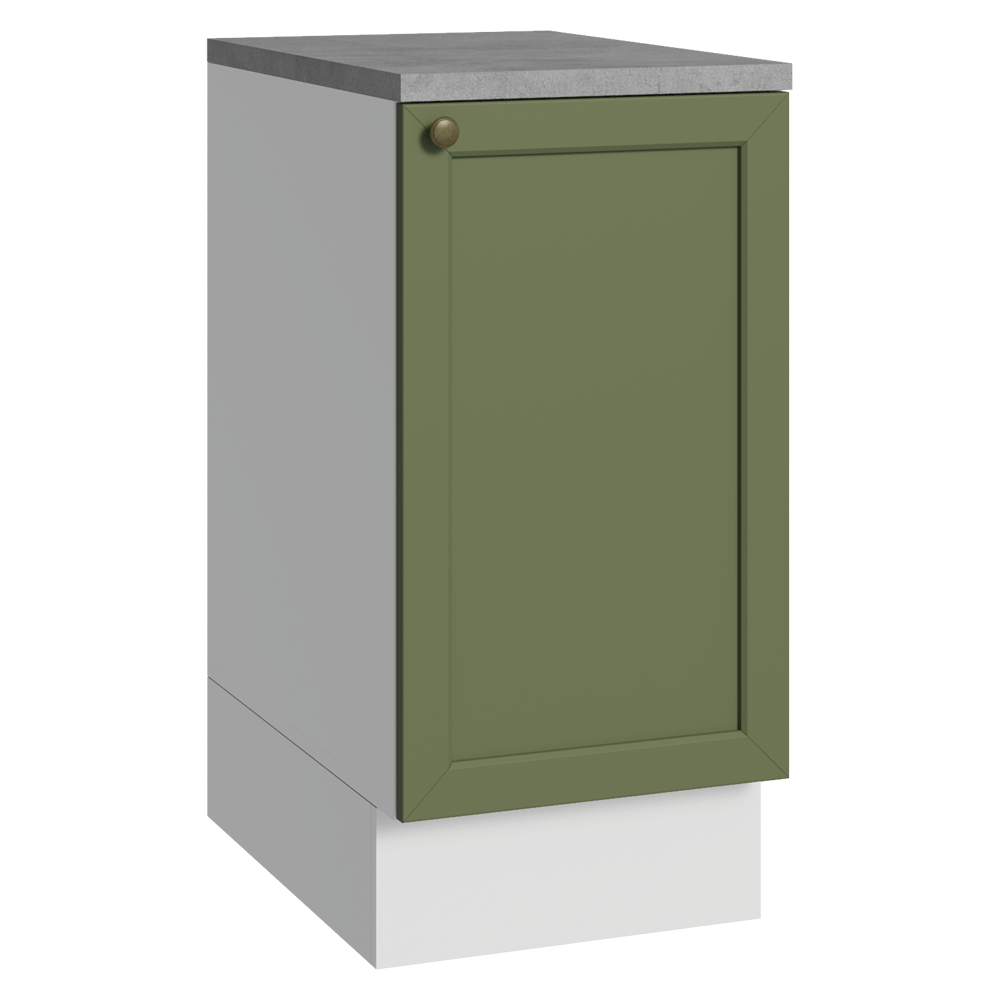 Mueble de Cocina Bajo Vik 40 cm 1 Puerta Blanco/Verde
