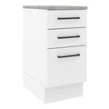 Mueble de Cocina Bajo Agata 40 cm 3 Cajones Blanco