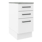 Mueble de Cocina Bajo Agata 40 cm 3 Cajones Blanco