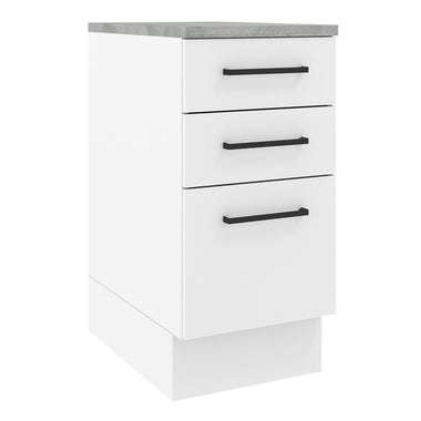 Mueble de Cocina Bajo Agata 40 cm 3 Cajones Blanco