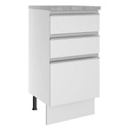 Mueble de Cocina Bajo Glamy 40 cm 3 Cajones Blanco