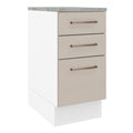Mueble de Cocina Bajo Agata 40 cm 3 Cajones Blanco/Crema