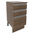 Mueble de Cocina Bajo Glamy 40 cm 3 Cajones Marrón