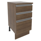 Mueble de Cocina Bajo Glamy 40 cm 3 Cajones Marrón