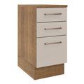 Mueble de Cocina Bajo Agata 40 cm 3 Cajones Marrón/Crema