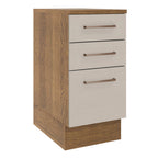 Mueble de Cocina Bajo Agata 40 cm 3 Cajones Marrón/Crema