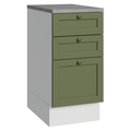 Mueble de Cocina Bajo Vik 40 cm 3 Cajones Blanco/Verde