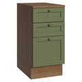 Mueble de Cocina Bajo Vik 40 cm 3 Cajones Marrón/Verde