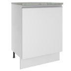 Mueble de Cocina Bajo Glamy 60 cm 1 Puerta Blanco