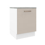 Mueble de Cocina Bajo Agata 60 cm 1 Puerta Blanco/Crema