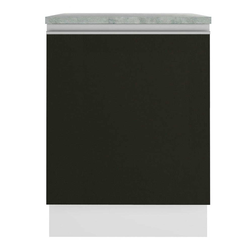 Mueble de Cocina Bajo Glamy 60 cm 1 Puerta Blanco/Negro