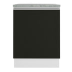 Mueble de Cocina Bajo Glamy 60 cm 1 Puerta Blanco/Negro
