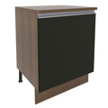 Mueble de Cocina Bajo Glamy 60 cm 1 Puerta Marrón/Negro