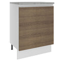 Mueble de Cocina Bajo Glamy 60 cm 1 Puerta Blanco/Marrón