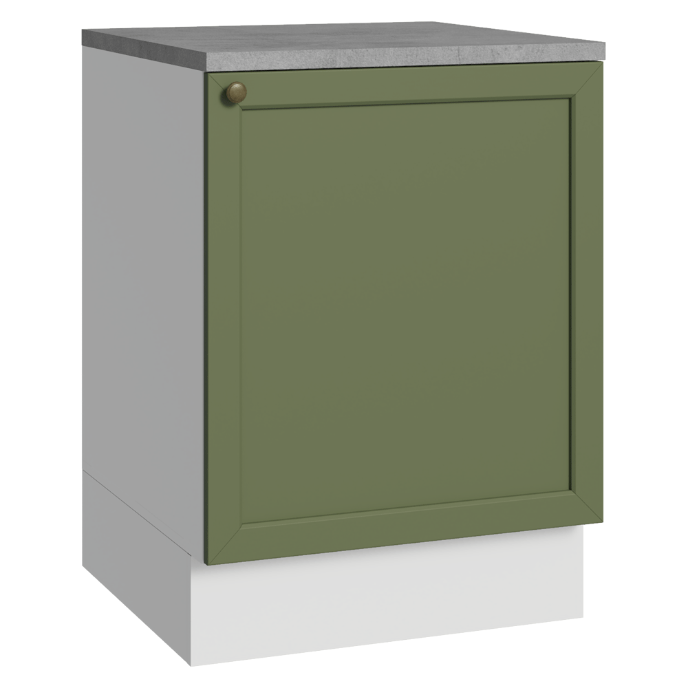 Mueble de Cocina Bajo Vik 60 cm 1 Puerta BlancoVerde
