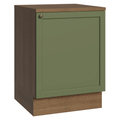 Mueble de Cocina Bajo Vik 60 cm 1 Puerta Marrón/Verde