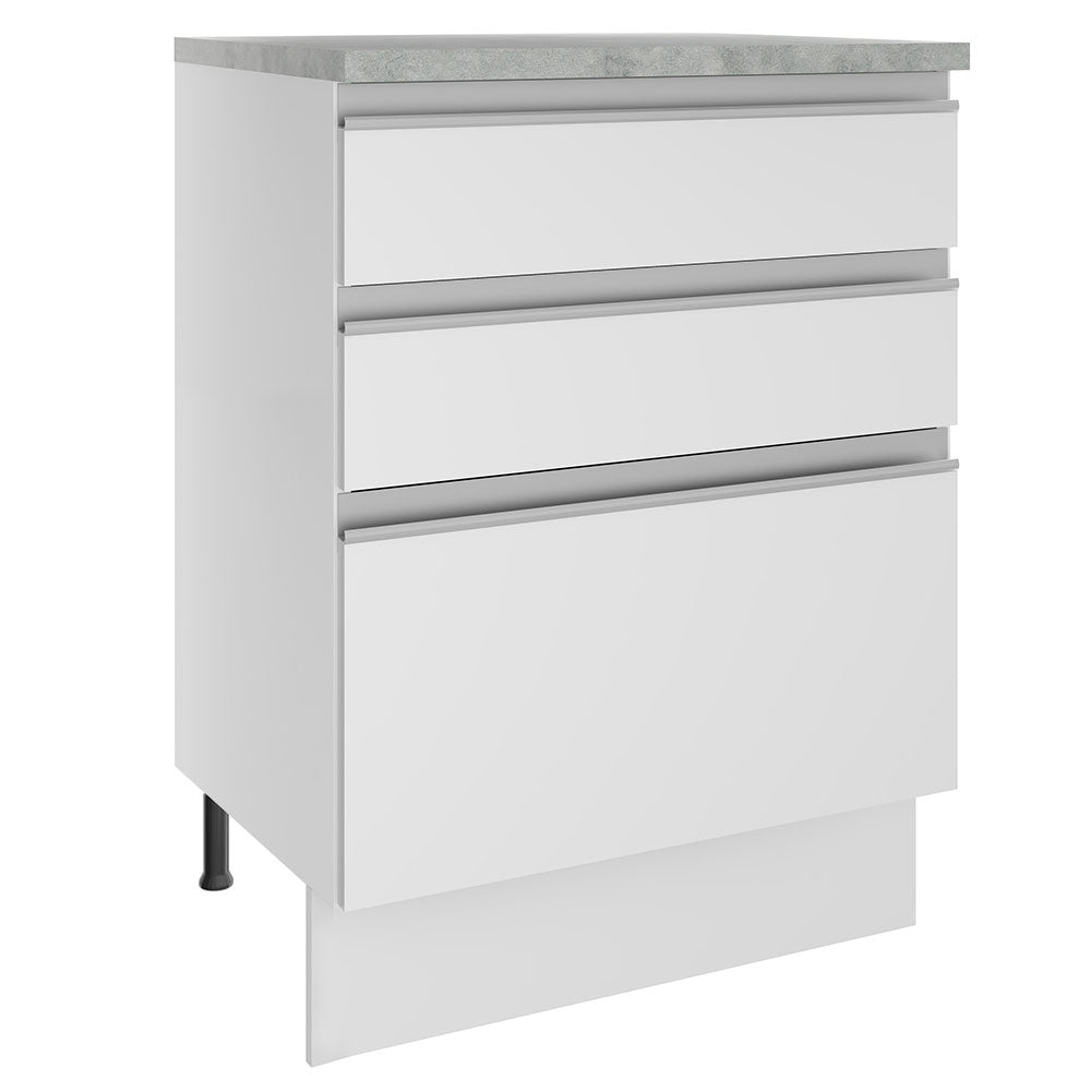 Mueble de Cocina Bajo Glamy 60 cm 3 Cajones
