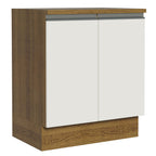 Mueble de Cocina Bajo Glamy 70 cm 2 Puertas Marrón/Blanco