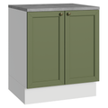 Mueble de Cocina Bajo Vik 70 cm 2 Puertas BlancoVerde