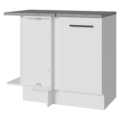 Mueble de Cocina Bajo de Esquina Agata 94 cm 1 Puerta Blanco Madesa