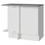Mueble de Cocina Bajo de Esquina Glamy 1 Puerta Blanco
