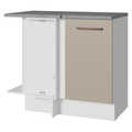 Mueble de Cocina Bajo de Esquina Agata 1 Puerta Blanco/Crema