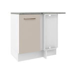 Mueble de Cocina Bajo de Esquina Agata 1 Puerta Blanco/Crema