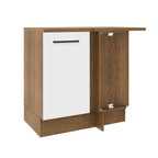 Mueble de Cocina Bajo de Esquina Agata 1 Puerta Marrón/Blanco
