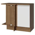 Mueble de Cocina Bajo de Esquina Glamy 1 Puerta Marrón/Blanco