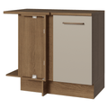 Mueble de Cocina Bajo de Esquina Agata 1 Puerta Marrón/Crema