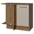 Mueble de Cocina Bajo de Esquina Agata 1 Puerta Marrón/Crema